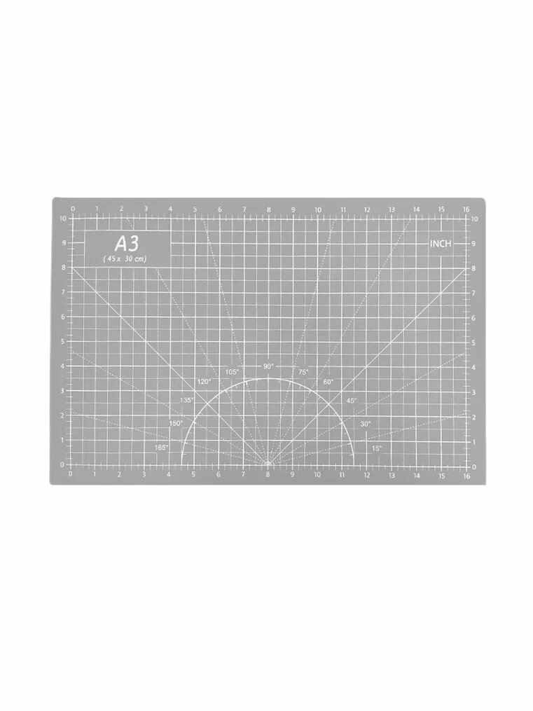 Коврик для резки а3 AXLER раскройный мат на стол для рукоделия творчества: раскроя ткани и кожи шитья пэчворка моделирования, самовосстанавливающийся, черный/серый