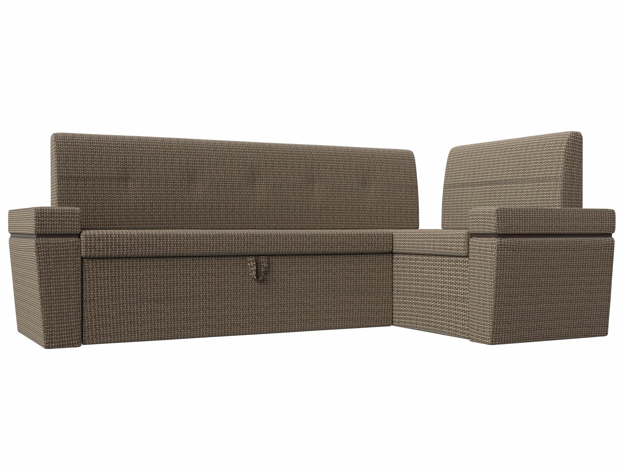 Кухонный угловой диван Деметра правый угол, Рогожка, Модель 114323