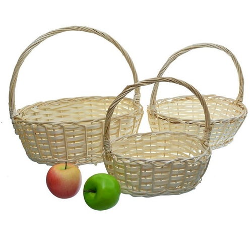 Корзинки плетеные из лозы набор 3 штуки 1930₽