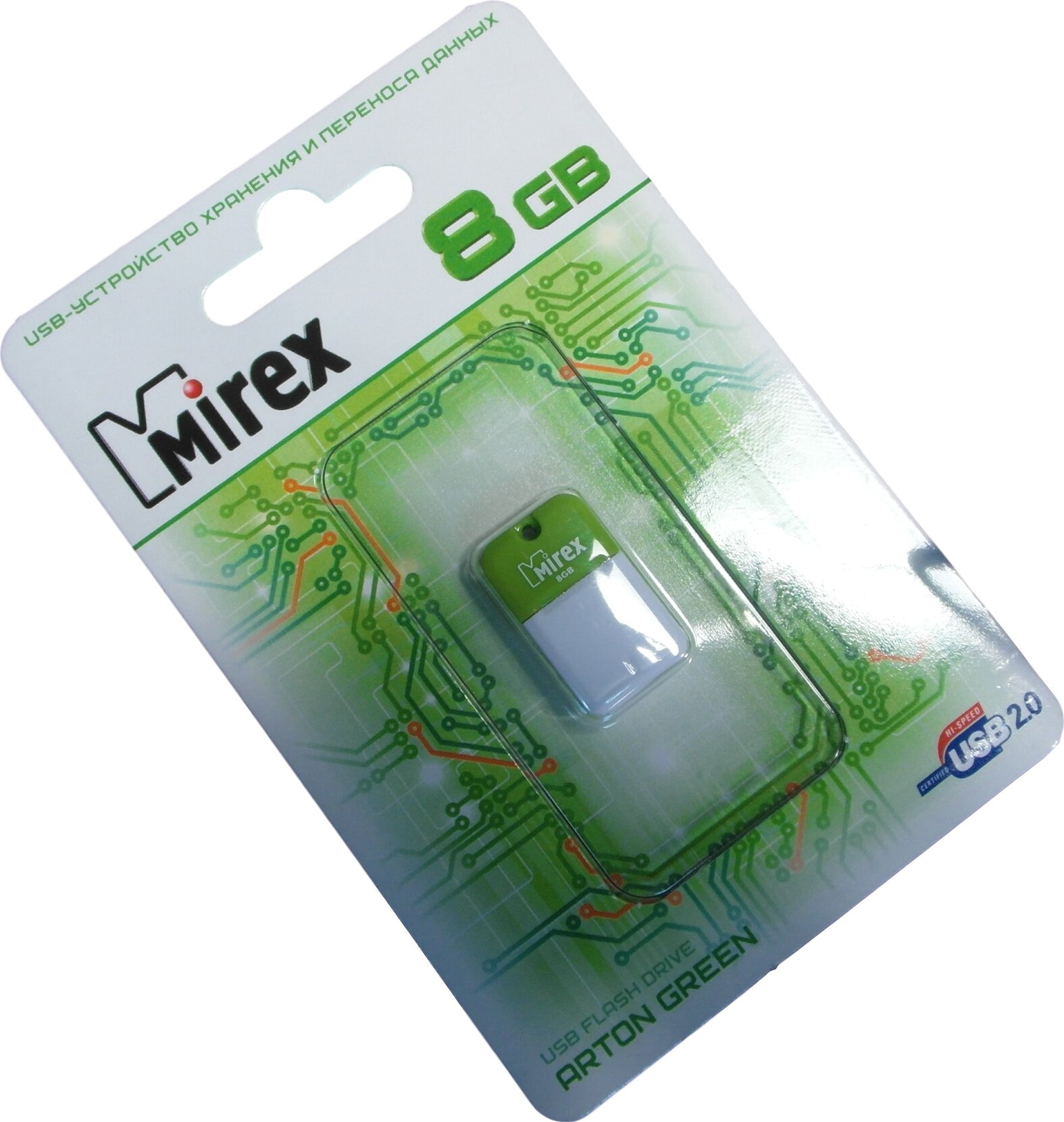 Флешка 8 ГБ USB Mirex Arton Green