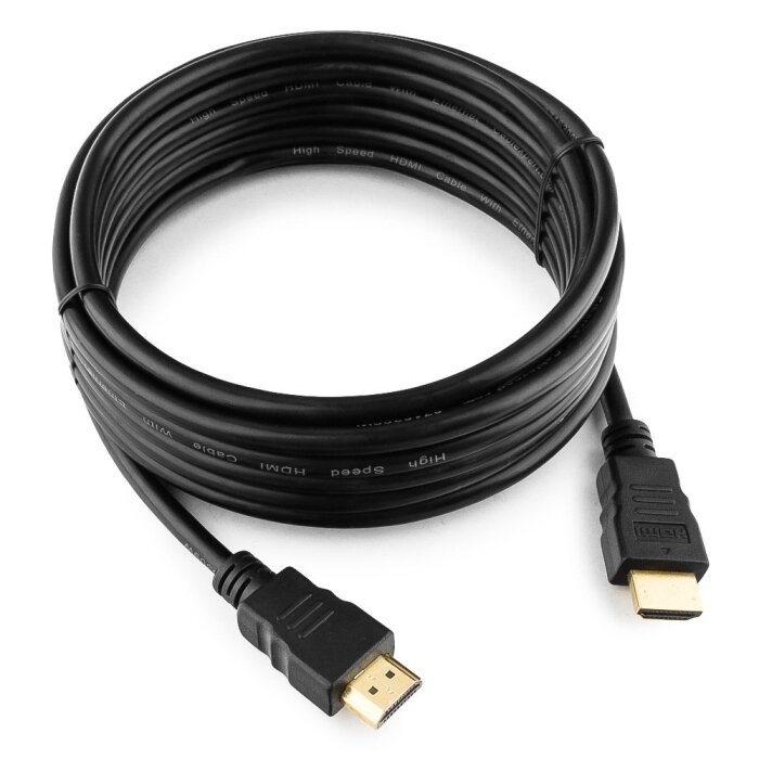 Кабель HDMI Cablexpert CC-HDMI4-5 1.5м v2.0 19M/19M черный позол. разъемы экран пакет