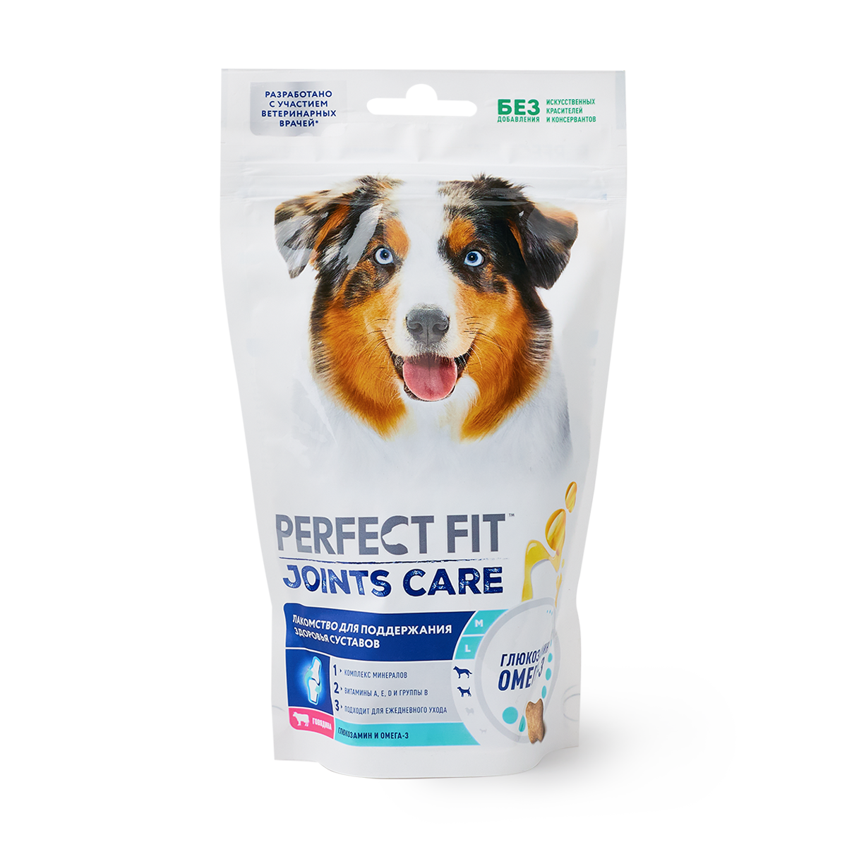 Лакомство для собак Perfect Fit Joints Care с говядиной и рыбьим жиром