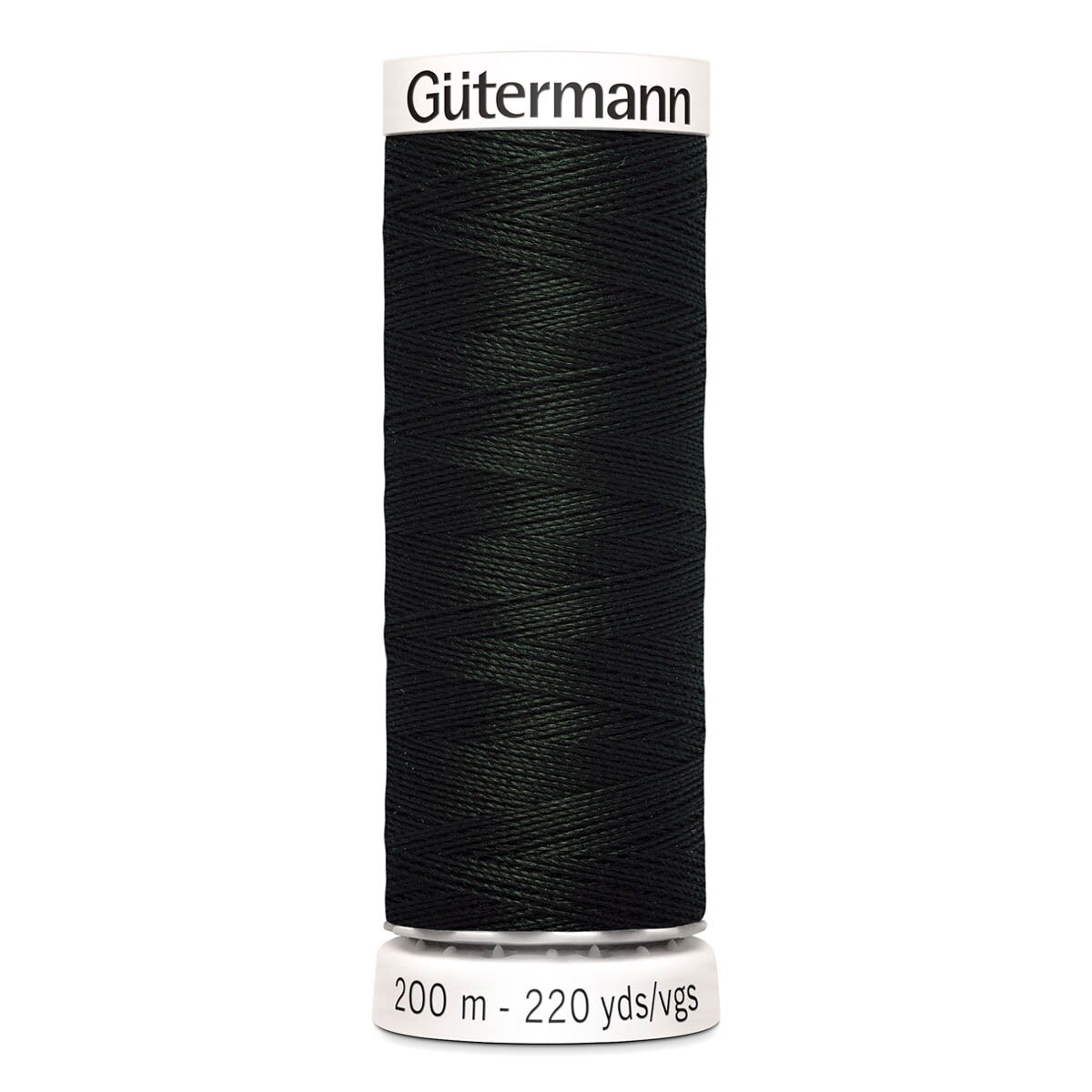 Нить универсальная Gutermann Sew All 200 метров, 100% полиэстер, черно-зеленый 766