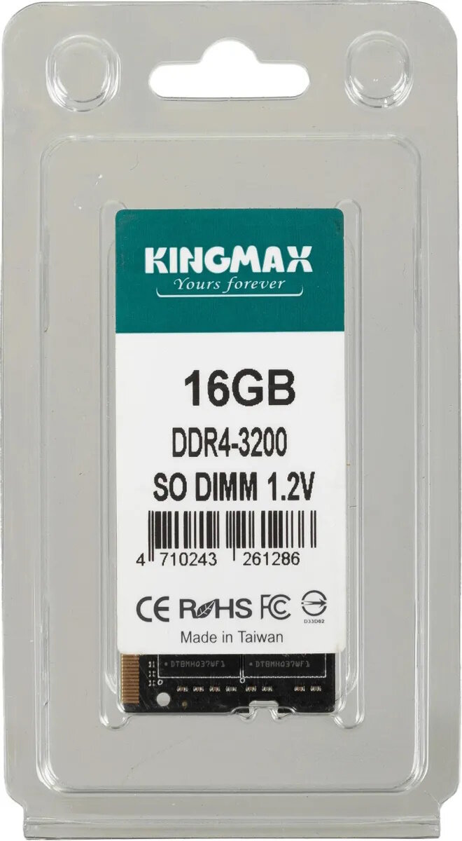 Оперативная память Kingmax SO-DIMM 16GB DDR4-3200 (KM-SD4-3200-16GS)