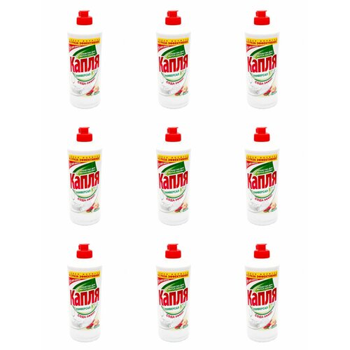 Весна Средство для мытья посуды Капля Vox сода-эффект яблоко, 500 г, 9 шт