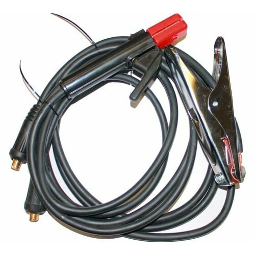 кабель сварочный 3 м dx50 25 кв мм зажим на массу elitech Набор сварочных кабелей 25 кв. мм, DX50, 3+3 м свартон SVSK552525