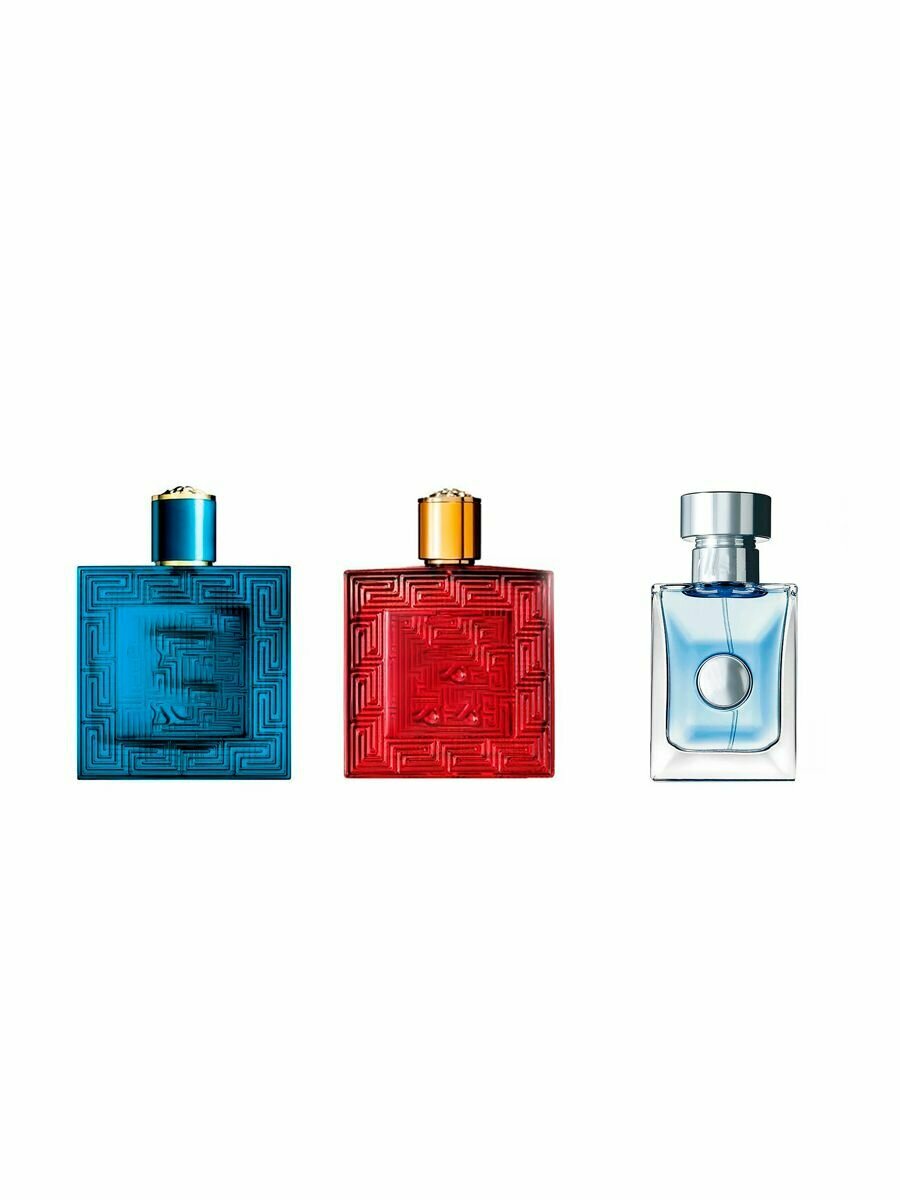 Подарочный набор для него по мотивам Versace Eros, Eros Flame, Pour Homme 3 по 10 мл