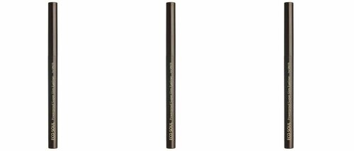 THE SAEM Подводка для глаз тонкая Eco Soul Powerproof Super Slim Eyeliner BK02 Ash Black, 0,1 г, 3 шт