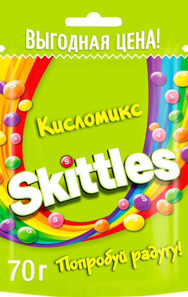 Драже SKITTLES Кисломикс, 70г