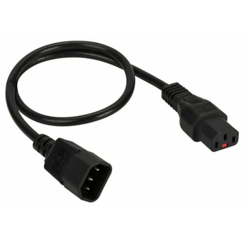 Шнур питания Lanmaster LAN-PP13L14-18-BK C13-С14 проводник3x075мм2 18м 220В 10А черный 1456₽