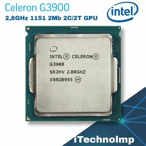 Процессор Intel Celeron G3900 ( 2,8 ГГц, LGA 1151, 2 Мб, 2 ядра )