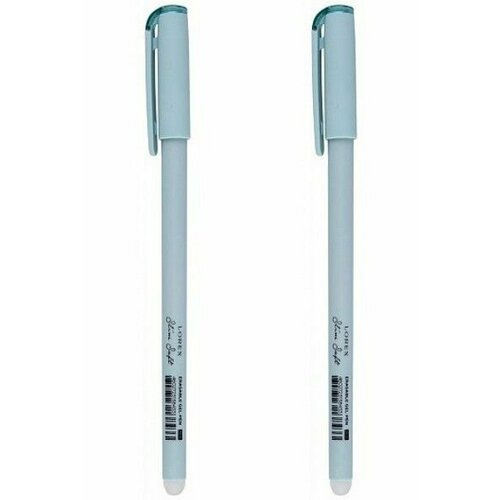 LOREX Ручка гелевая стираемая Pastel Slim Soft, 0,5 мм синий 1 шт в уп, 2 уп голубой