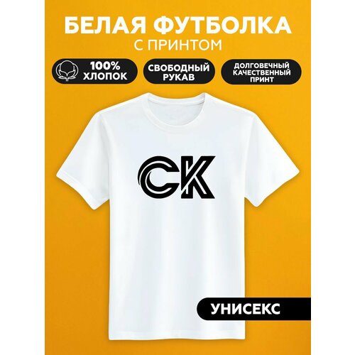 Футболка calvin klein, размер XS, белый футболка calvin klein размер xs [int] белый