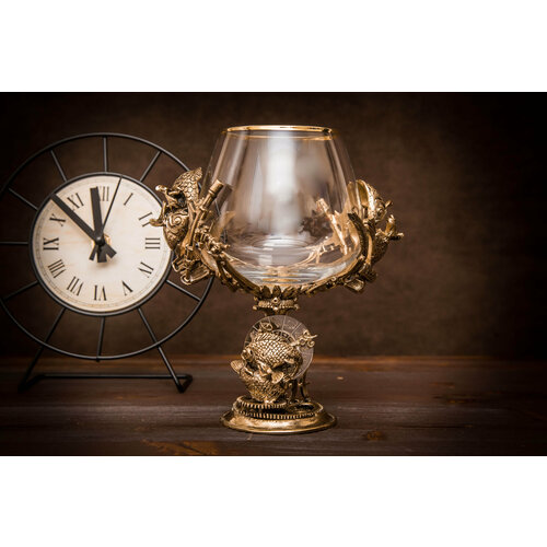 Подарочный бокал ручной работы Зодиак Рыбы подарок мужчине женщине знаку зодиака рыбы 8800₽