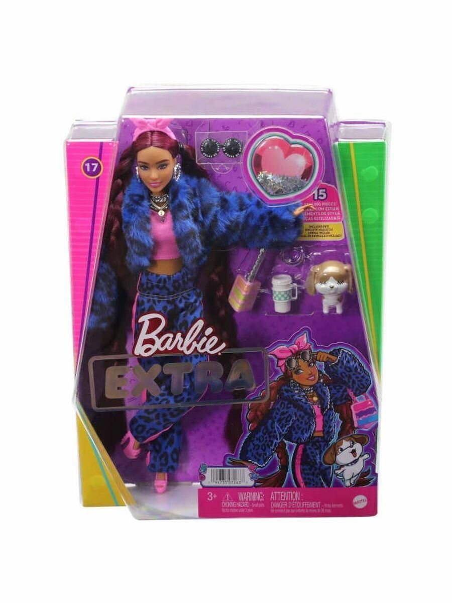 Кукла Barbie Экстра в леопардовом костюме, арт. HHN09