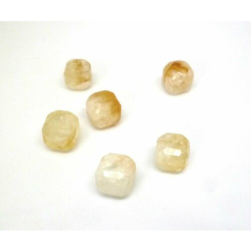 Бусины натуральный камень кубик граненый Цитрин . Размер 8*8 мм. 6 штук/упак. цитрин овальный граненый драгоценный камень в форме яйца культивированный цитрин драгоценный камень несколько размеров на выбор c28q