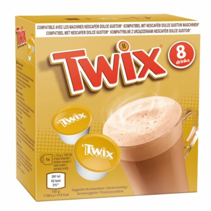 Горячий шоколад в капсулах Dolce Gusto Twix Chocolate, 8 шт 120 г