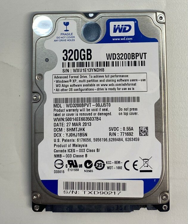 Жесткий диск WD blue 320Gb 2.5"