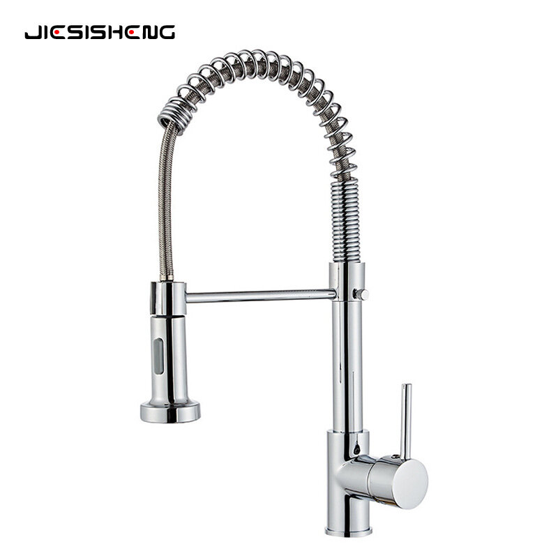 фото Матовый золотой американский пружинный выдвижной кран бытовая кухонная раковина с защитой от брызг горячей и холодной воды оптом