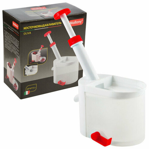 Косточковыдавливатель mallony 28х24х11см пластик нерж сталь резина 1949₽