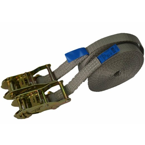 Ремень крепежный PRUSOV кольцевой с храповым механизмом РК-25К/2м (750/1500кг), дымчатый (Комплект 2 шт.)