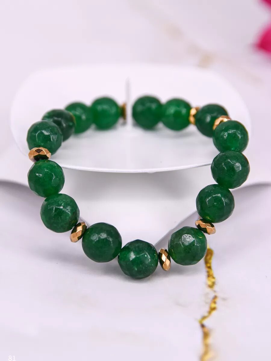 Браслет Роскошь ЗОЛОТА, агат, гематит, размер 20 см, желтый, зеленый