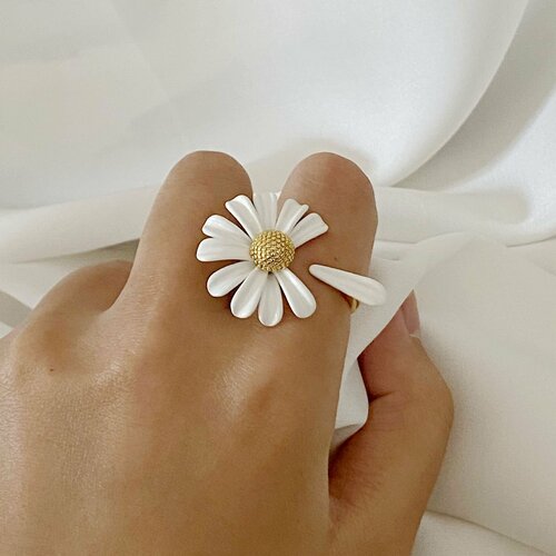 Кольцо безразмерное белый 359₽