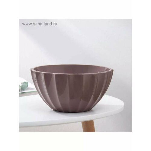 Кашпо для цветов с автополивом Ракушка 24 л цвет мокко 652₽