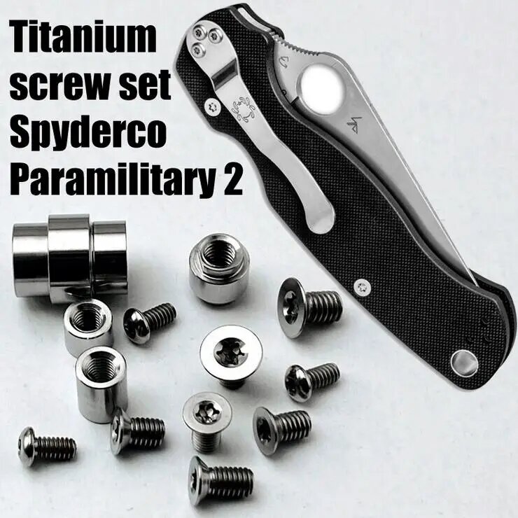 Набор винтов для Spyderco C81 из титанового сплава — фото 1