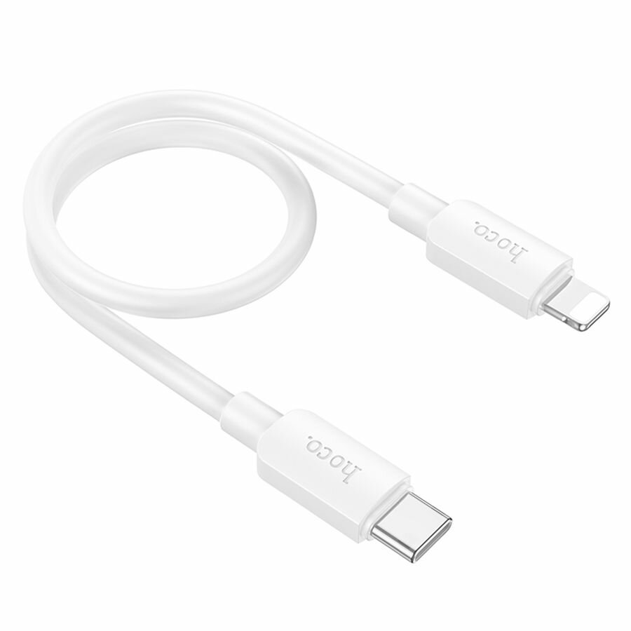 Кабель Hoco X96 Hyper PD charging data cable Type-C to Lightning (L 0.25M), белый — фото 1