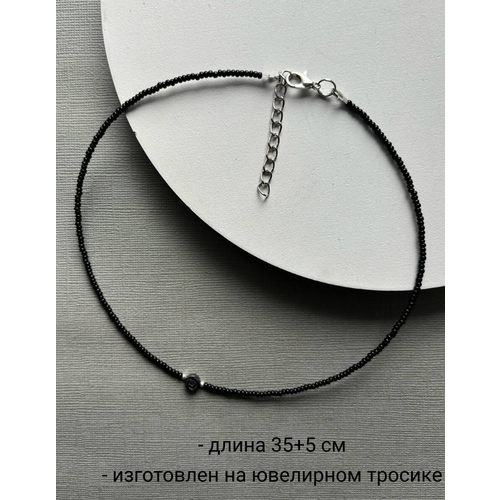 фото Бусы sidorina sofia accessories, бисер, длина 35 см, черный