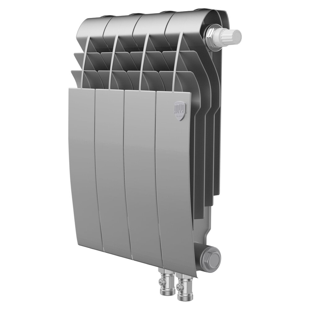 фото Радиатор Royal Thermo BiLiner 350 Silver Satin VR - 4 секц.
