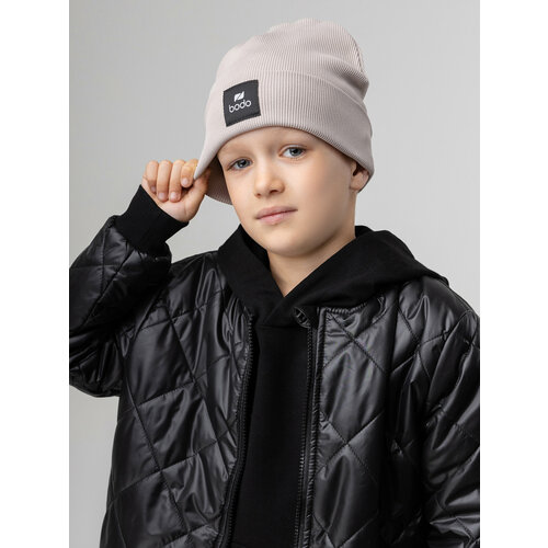 фото Шапка бини bodo, размер 56-58, коричневый