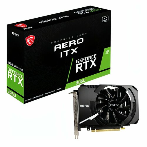 Видеокарта MSI NVIDIA GeForce RTX 3050 AERO ITX 8GB RTX 3050 AERO ITX 8G 3199900₽