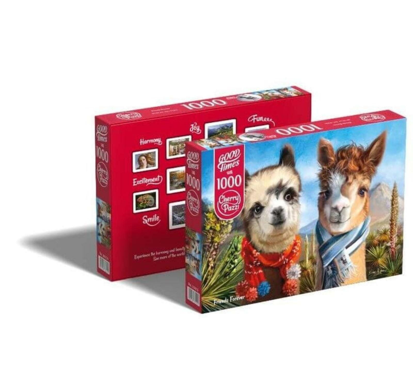 Пазл для взрослых Cherry Pazzi 1000 деталей, элементов: Друзья-альпаки — фото 1