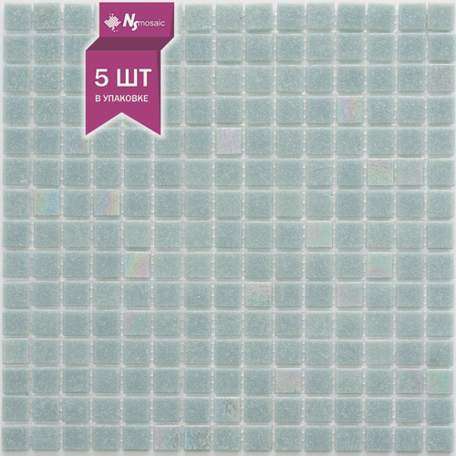 Изображение товара Мозаика стеклянная NSmosaic MIX26, серая глянцевая, 327х327 мм, упаковка 5шт