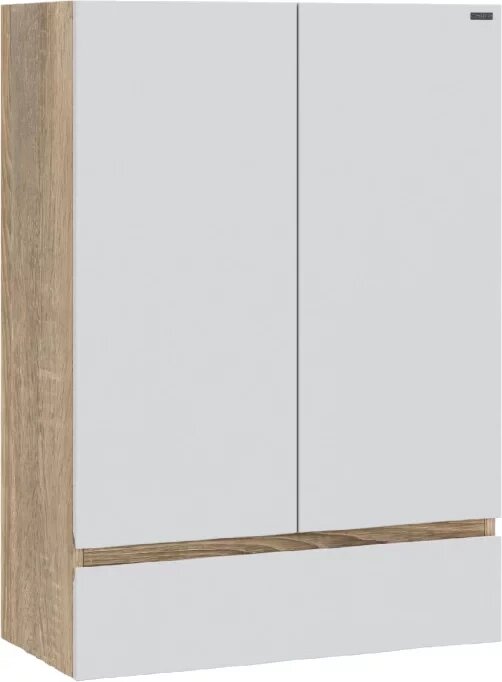 Шкаф двустворчатый Санта Марс 700413 60x90 см белый глянец/дуб янтарный