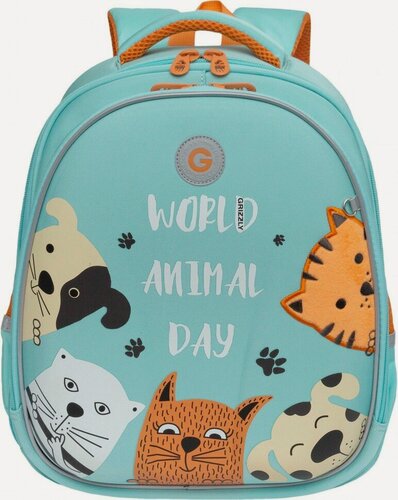 Изображение товара Рюкзак школьный Grizzly RAz-086-14/1 мятный