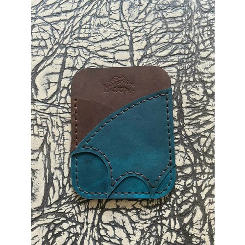 Картхолдер Witchcraft, фактура матовая, бирюзовый, коричневый