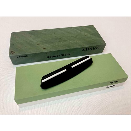 Набор для заточки и доводки ножей, камни 1000#, 8000#, 12000# + фиксатор угла заточки