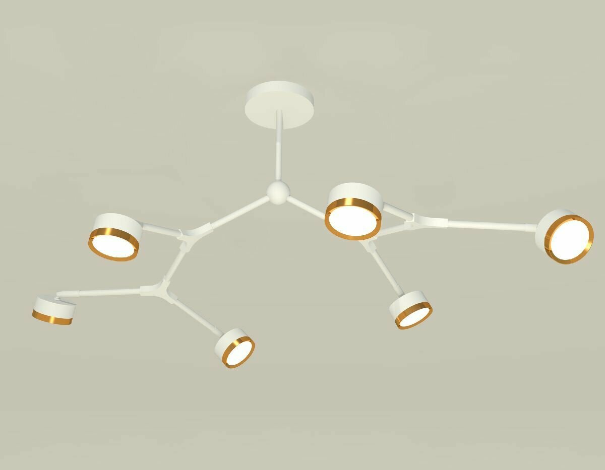 Люстра на штанге Ambrella Light Traditional XB9055152/6 SWH/PYG белый песок/золото желтое полированное GX53 (C9055, N8124)