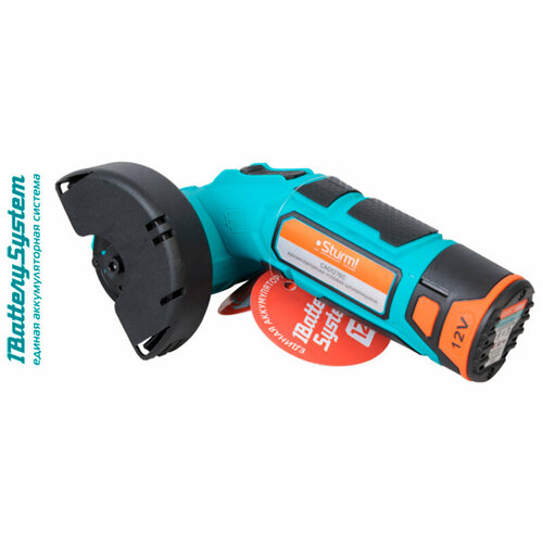 Угловая шлифовальная машина болгарка Sturm CAG1276C 12 В 1 BatterySystem12V 76 мм 1x20Ач ЗУ кейс 8499₽