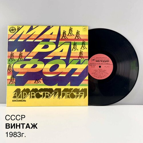 Винтажная виниловая пластинка Ансамбль Здравствуй песня Мелодия СССР 1983 г 2300₽