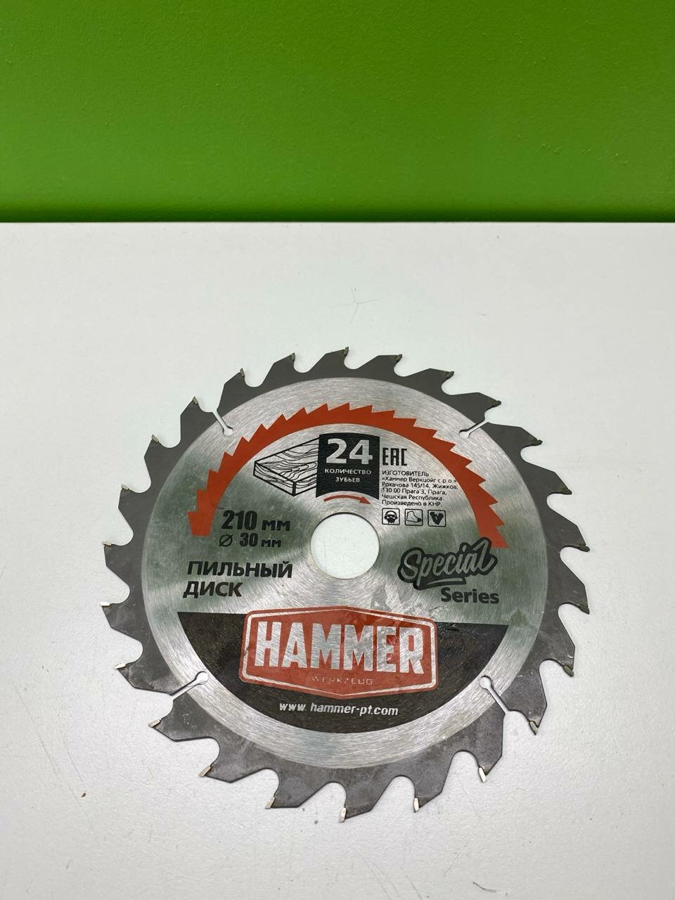 фото Диск пильный 24 зуба, 210мм/30мм от Торцовочная пила HAMMER Flex STL1200/210C Б/У