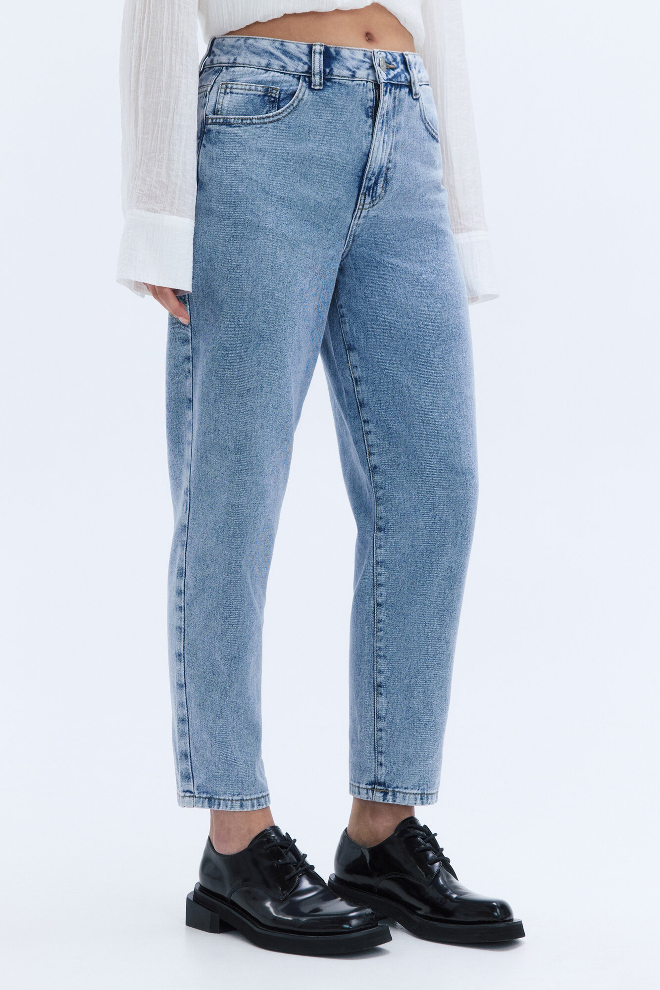 Джинсы мом Befree Basic, размер XS/170, голубой — фото 1