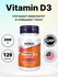 Витамин Д3, 2000 ME 50мкг NOW High Potency Vitamin D3, 120 капсул...