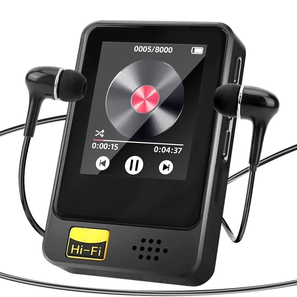 Портативный Hi-Fi музыкальный плеер 8/16/32/64 ГБ, Bluetooth-совместимый MP3-плеер 5,2, студенческий плеер, Built-in динамик для любителей музыки