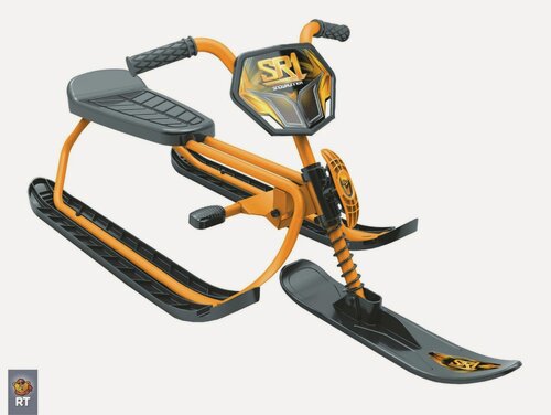 Изображение товара Снегокат Snow Moto SnowRunner SR1, карвинговые лыжи, оранжевый, нагрузка до 40 кг