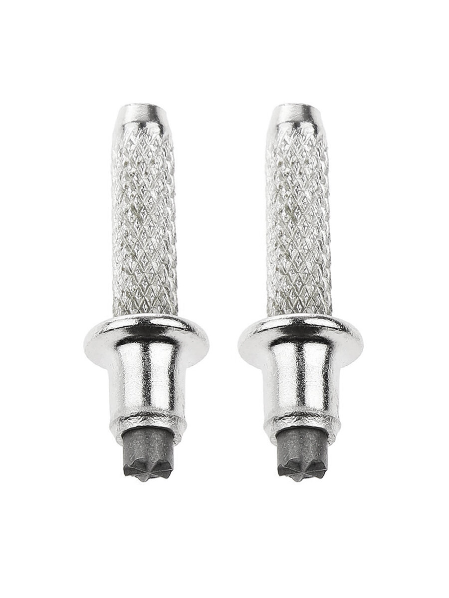 Наконечники PALKIPALKI, для палок скандинавской ходьбы и для треккинговых палок, победитовые, серебристые, 2 шт. — фото 1