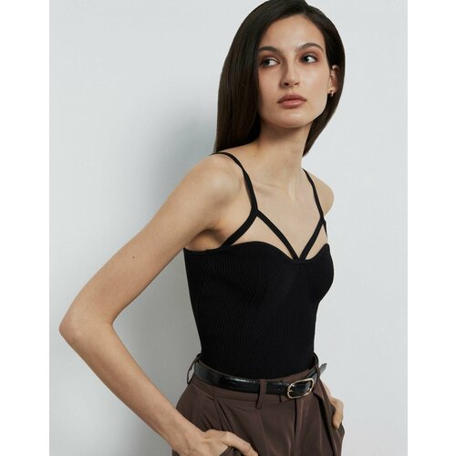 фото Топ gloria jeans gj black, размер xxs (36-38), чёрный